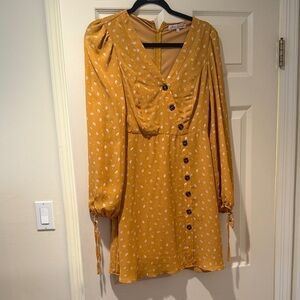 Yellow Button-Down Dress